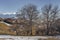 Idyllic winter Romanian rural landscape