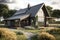 Idyllic Wooden Cottage in Tranquil Icelandic Campsite, Surrounded by Serene Forest