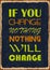 If you change nothing nothing will change. Motivational quote. Vector typography poster