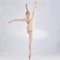 If youre a dancer, the world belongs to you. Studio shot of a young woman performing a ballet recital against a grey