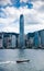 IFC Tower across the harbor from West Kowloon, Hong Kong