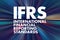 IFRS - International Financial Reporting Standards acronym, business concept background