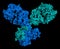 IgG1 monoclonal antibody immunoglobulin. 3D rendering. Many biotech drugs are antibodies. Molecular surface model.