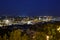 Ight view of the city`s bridges. Budapest. Hungary