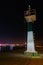 Ighthouse on the pier, night, coastline, Crete, Greece, Gouves