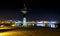 Ighthouse on the pier, night, coastline, Crete, Greece, Gouves