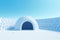 Igloo background winter. Generate Ai