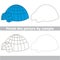 Igloo. Drawing worksheet.