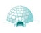 Igloo. Icy cold home or ice house vector illustration