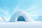 Igloo mockup background. Generate Ai