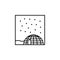 igloo outline icon. Element of landscape outline icon for mobile concept and web apps. Thin line igloo outline icon icon can be us