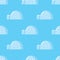 Igloo seamless pattern on blue background. Icy cold house wallpaper