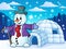 Igloo with snowman theme 1