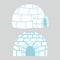 Igloos ice house in flat design vector