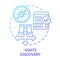Ignite discovery blue gradient concept icon