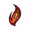ignite hot color icon vector illustration