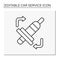 Ignition coil replacement line icon