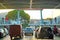 Igoumenitsa, Greece, October 20 2018, Arrival of the ferry from Corfu with cars ready for landing