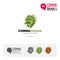 Iguana animal concept icon set and modern brand identity logo template and app symbol based on comma sign