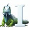 Iguana clipart and letter I