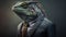 Iguana Dressed In Formal Business Suit - Generative AI