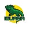Iguana mascot logo for your business, vector illustration