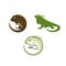 Iguana reptile logo design