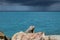 Iguana Sitting Still on a Rock