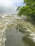 Iguassu waterfall in south america tropical jungle