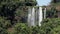 Iguazu beautiful small waterfall in summer