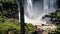 Iguazu Falls on the border of Brazil and Argentina in Argentina