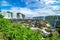 Iguazu Falls on the border of Brazil and Argentina in South America. the largest waterfall system on Earth