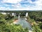 Iguazu Falls are one of the world`s famous natural waterfalls, on the border of Brazil and Argentina.