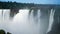 Iguazu Falls Waterfall with Rainbows and Spray as seen from the Brazil Side.