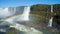 Iguazu Falls Waterfall with Rainbows and Spray as seen from the Brazil Side.