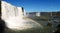 Iguazu Falls Waterfall with Rainbows and Spray as seen from the Brazil Side.