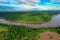 Iguazu River on the triple border of Brazil, Argentina and Paraguay