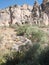 Ihlar Canyon. Cappadocia. Turkey. Landscapes of untouched nature near a rapid river in the depths of the canyon.