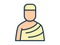 Ihram muslim hajj single isolated icon with filled line style