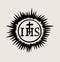IHS The symbol of the Lord Jesus, art vector design