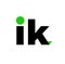 IK brand name initial letters illustrative icon