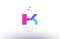 ik i k creative pink blue modern alphabet letter logo icon temp