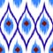 Ikat brown vector seamless pattern curtain, textile design, bed linen, wallpaper, surface texture background.