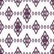 Ikat damask seamless pattern. Black diamonds on a white