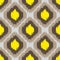 Ikat geometric seamless pattern. Yellow and brown collection.