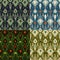 Ikat pattern four colours set