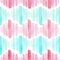 Ikat pattern watercolor mint and pink