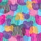 Ikat teddy bear seamless pattern