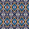 Ikat tribal Indian geometric seamless pattern ethnic. Aztec fabric