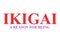 Ikigai in red fonts and a reason for being in in pink purple fonts white backdrop